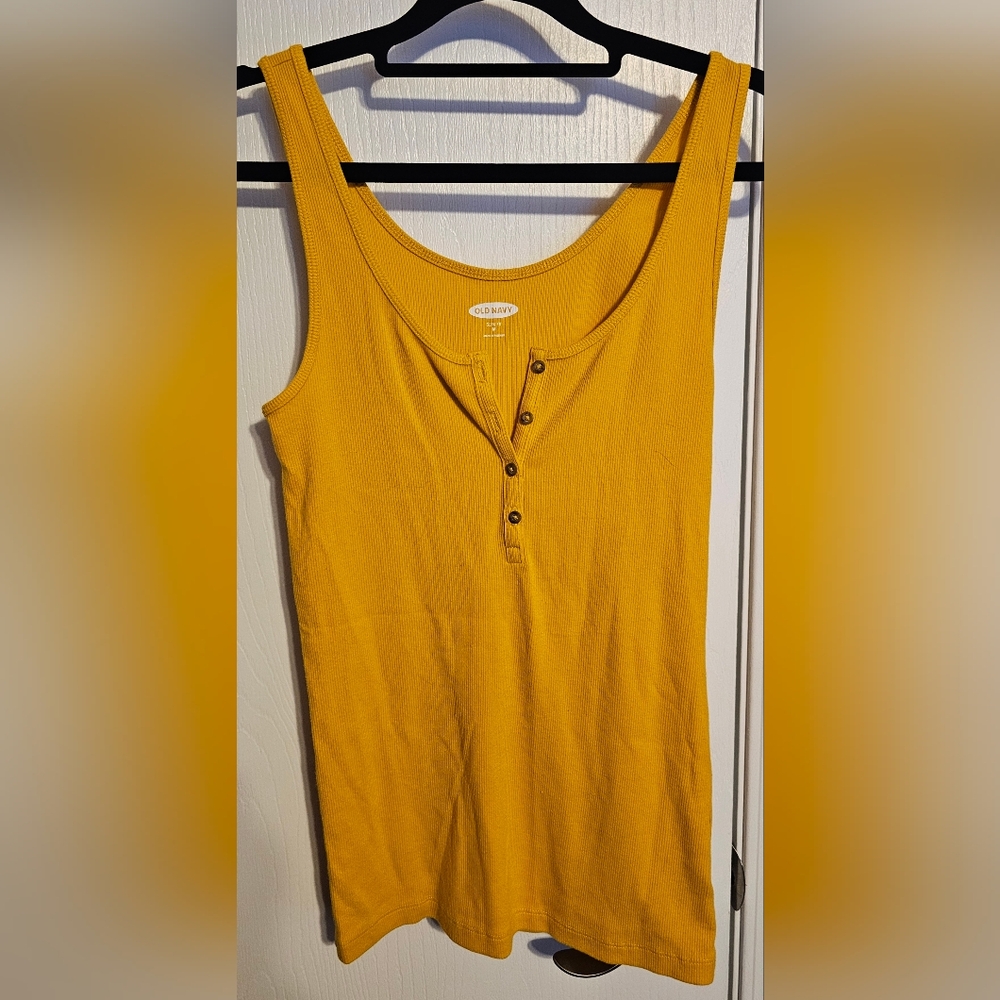 Old Navy Women's Mustard Yellow Tank Top